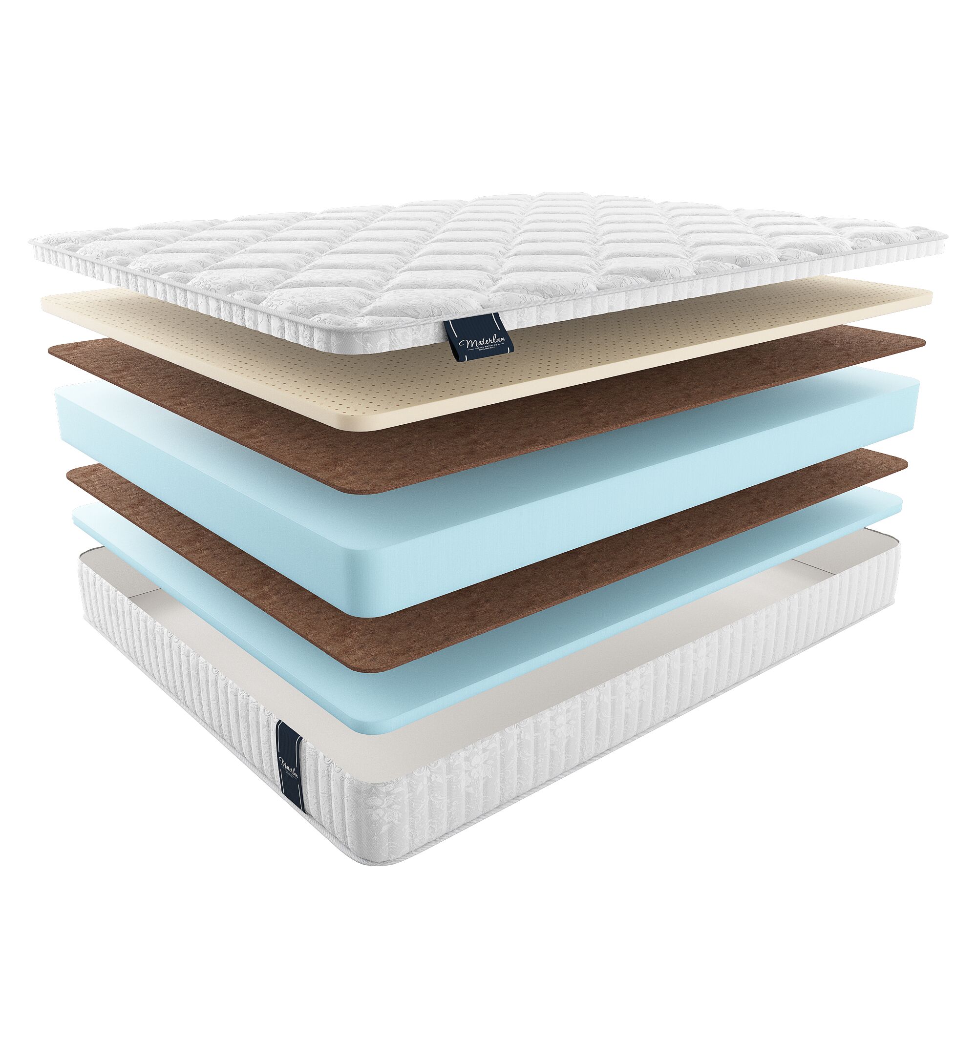 

Матрас Materlux New Elite Teramo 220х205, Бежевый;белый;серый;серебристый, Teramo