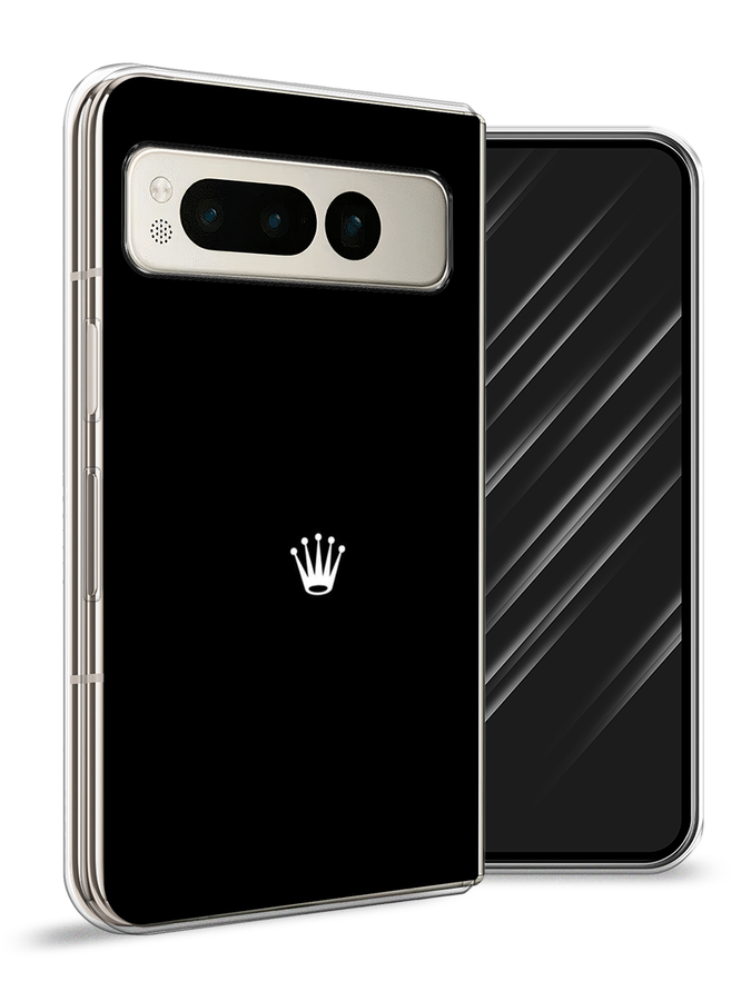 

Чехол Awog на Google Pixel Fold "Белая корона на черном фоне", Черный, 271850-1