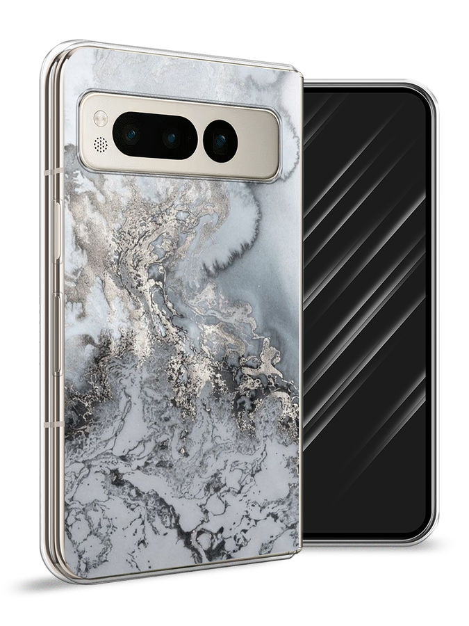 

Чехол Awog на Google Pixel Fold "Морозная лавина серая", Серый;серебристый, 271850-1