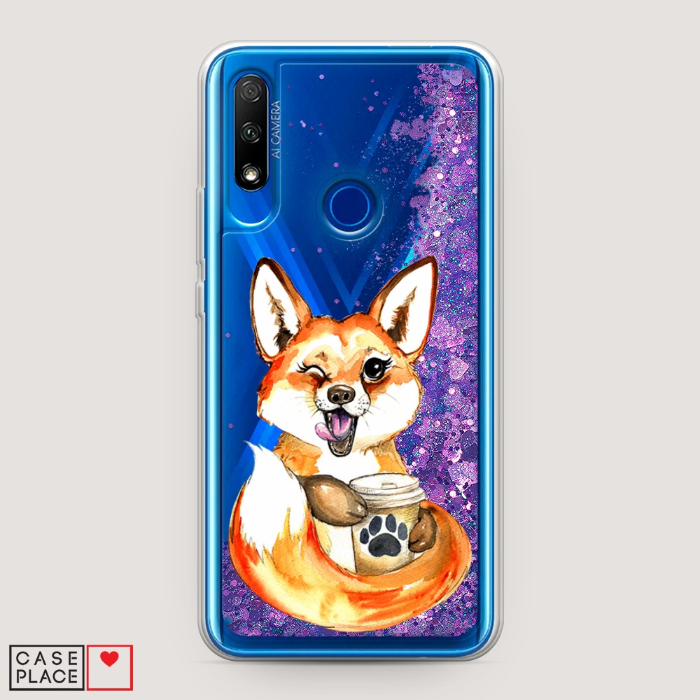 

Чехол Awog на Honor 9X "Подмигивающая лиса с кофе", Разноцветный, 69992-1