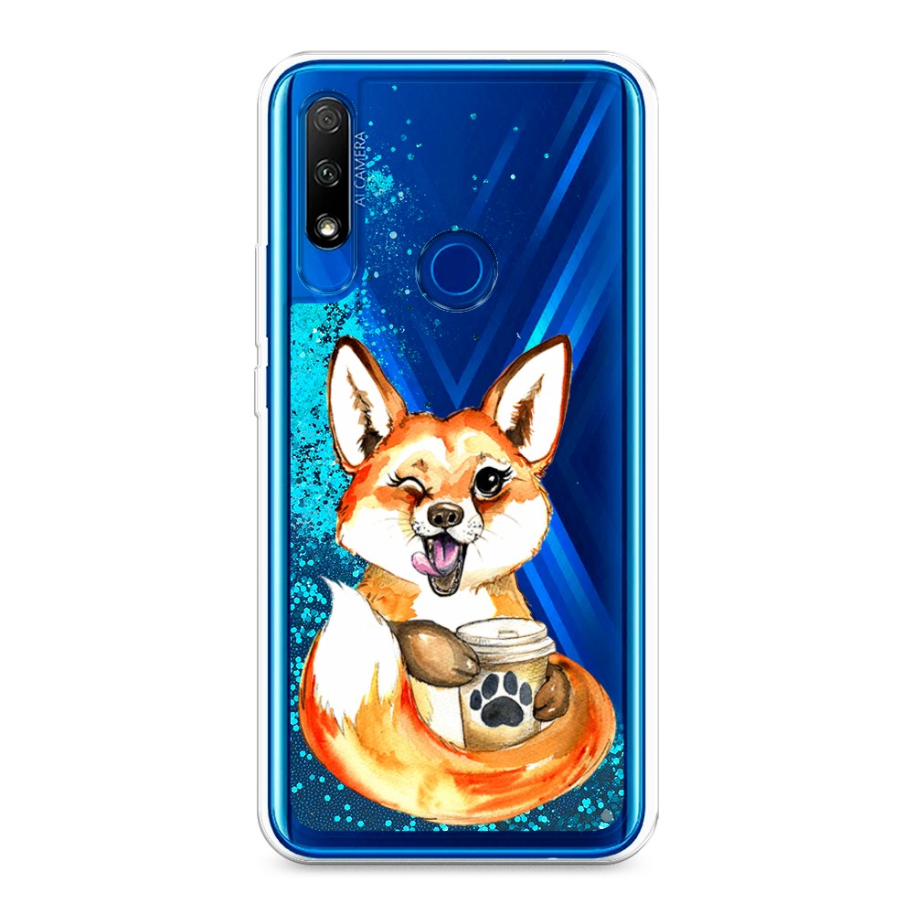 

Чехол Awog на Honor 9X "Подмигивающая лиса с кофе", Разноцветный, 69993-1