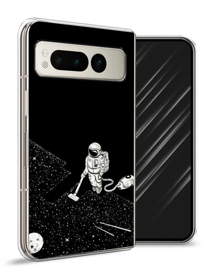 

Чехол Awog на Google Pixel Fold "Космонавт с пылесосом", Белый, 271850-1