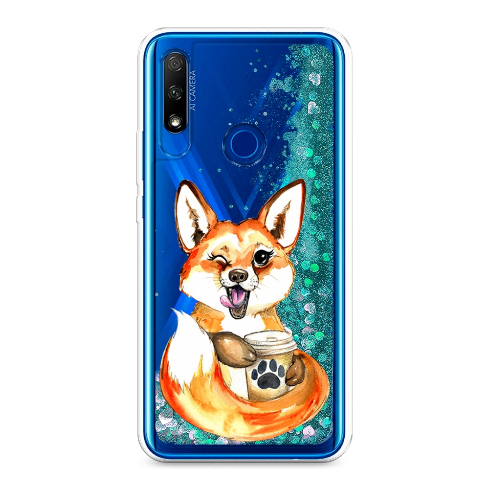 

Чехол Awog "Подмигивающая лиса с кофе" на Honor 9X, 69995-1