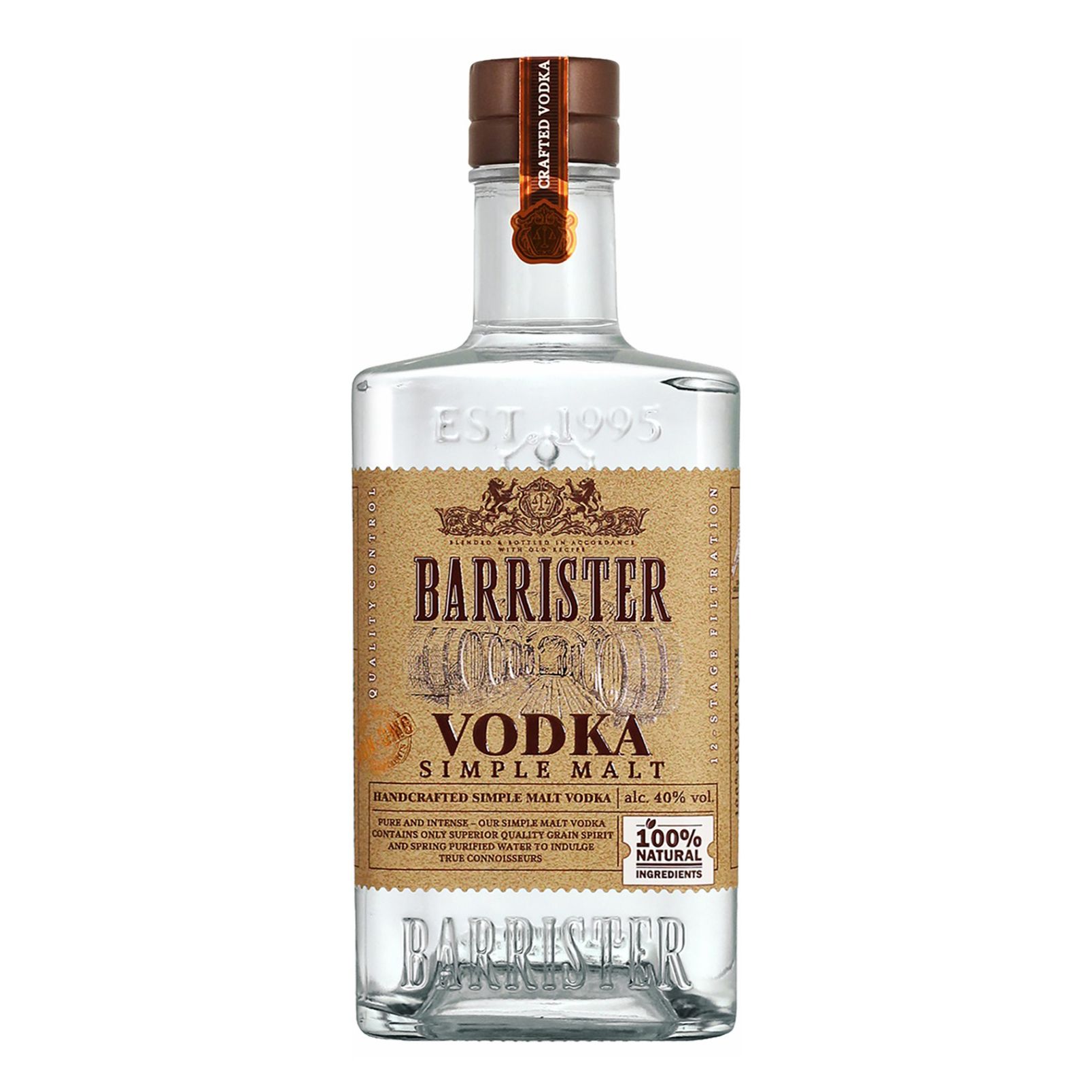 

Водка Barrister Simple Malt 40% 700 мл