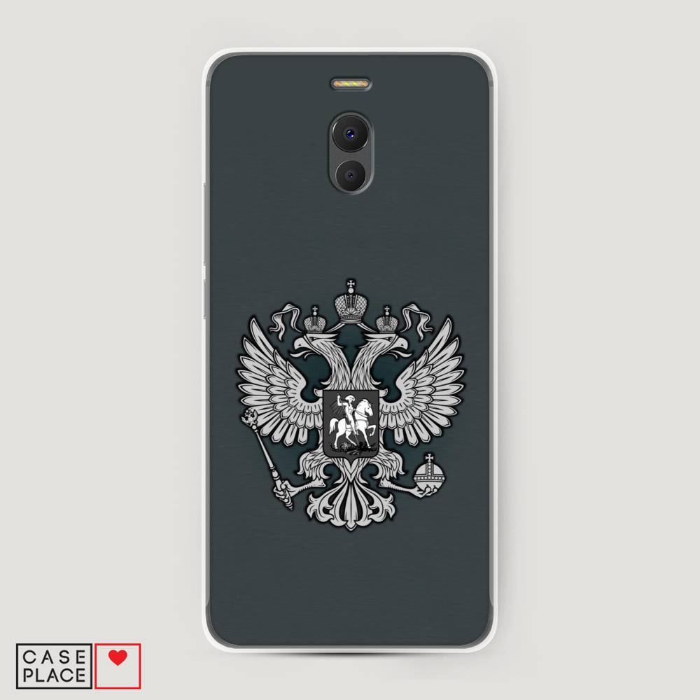 фото Чехол awog "герб россии серый" для meizu m6 note