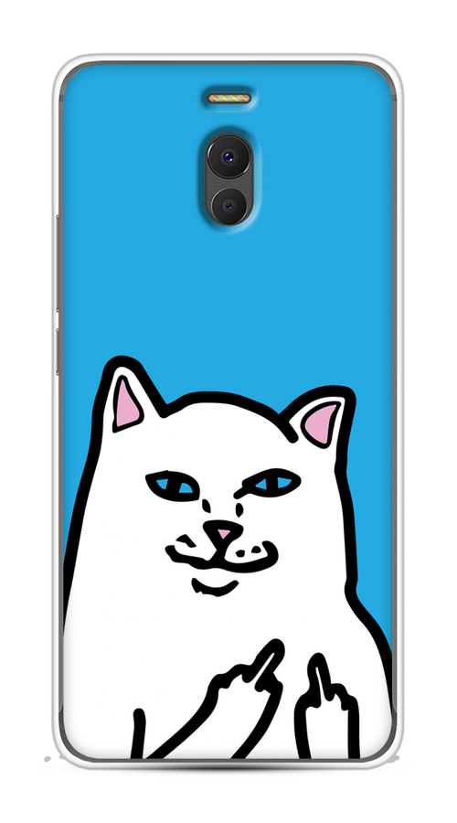 

Чехол Awog на Meizu M6 Note "Кот жесть", Белый;голубой;черный, 72150-9