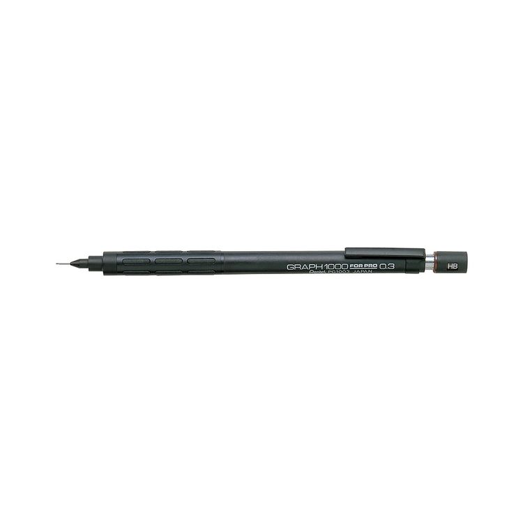 

Карандаш Pentel Graph1000 forPro автоматический профессиональный, 0,3 мм, Серый