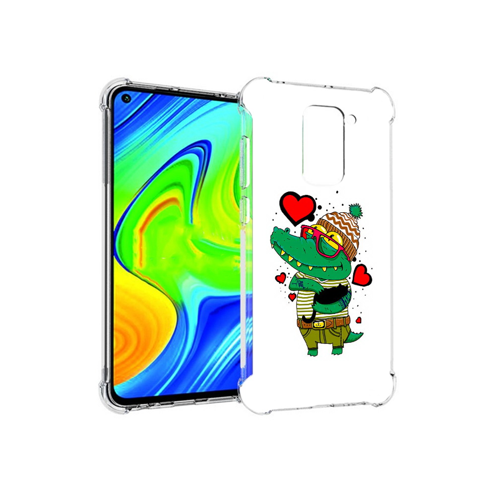 Чехол MyPads Tocco для Xiaomi Redmi Note 9 Влюбленный крокодил (PT150805.258.48)