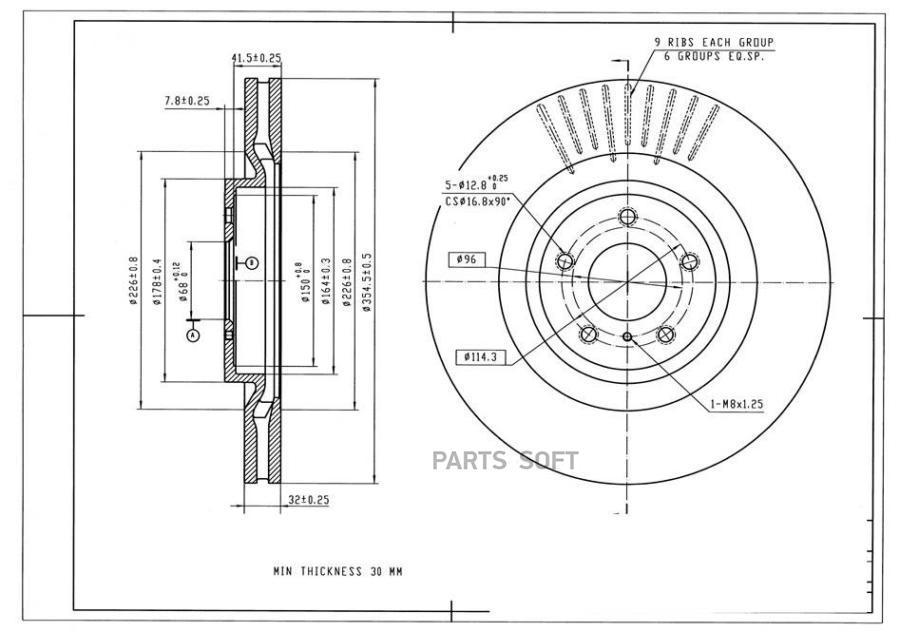 

Диск Тормозной AVANTECH BR3031S
