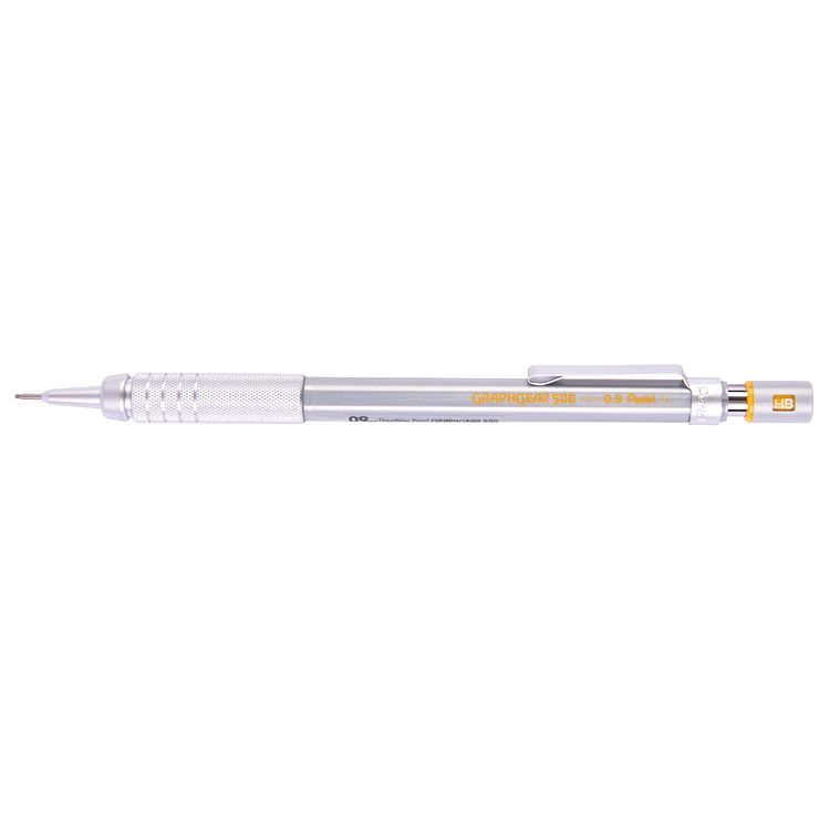 

Карандаш Pentel Graphgear 500 автоматический профессиональный, 0,9 мм, НВ, Серый