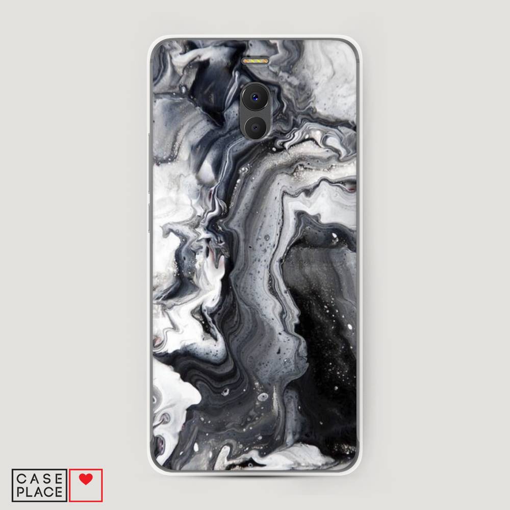 фото Чехол awog "бело-черные сложные полосы" для meizu m6 note