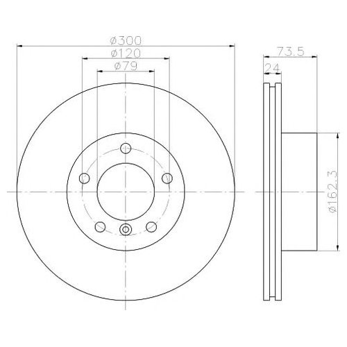

Тормозной диск передний Hella 8dd355111921