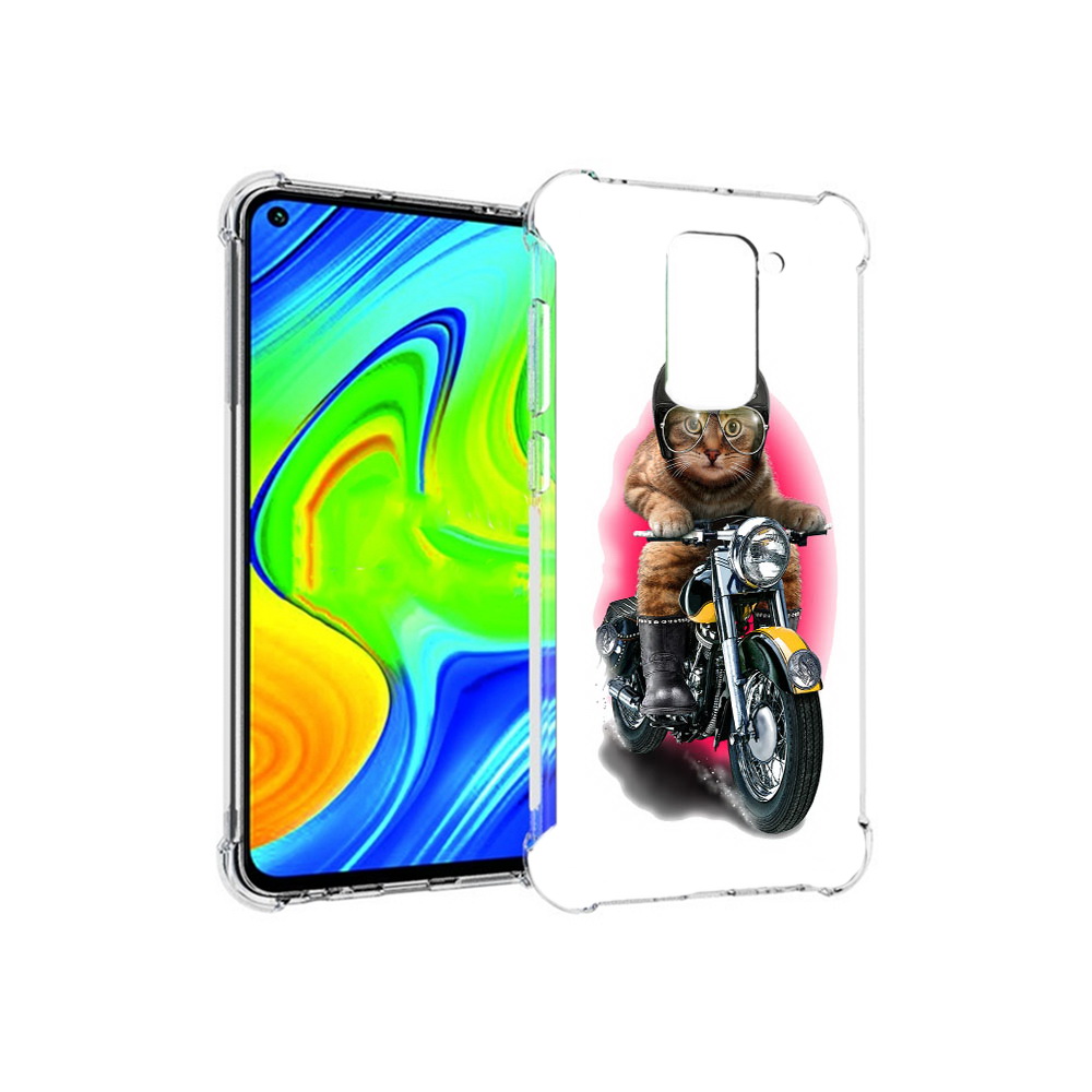 

Чехол MyPads Tocco для Xiaomi Redmi Note 9 мото-кот (PT150805.258.485), Прозрачный, Tocco