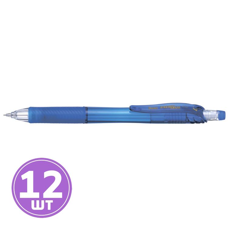 

Карандаш автоматический Pentel EnerGize, синий корпус, 0,7 мм, 12 шт.