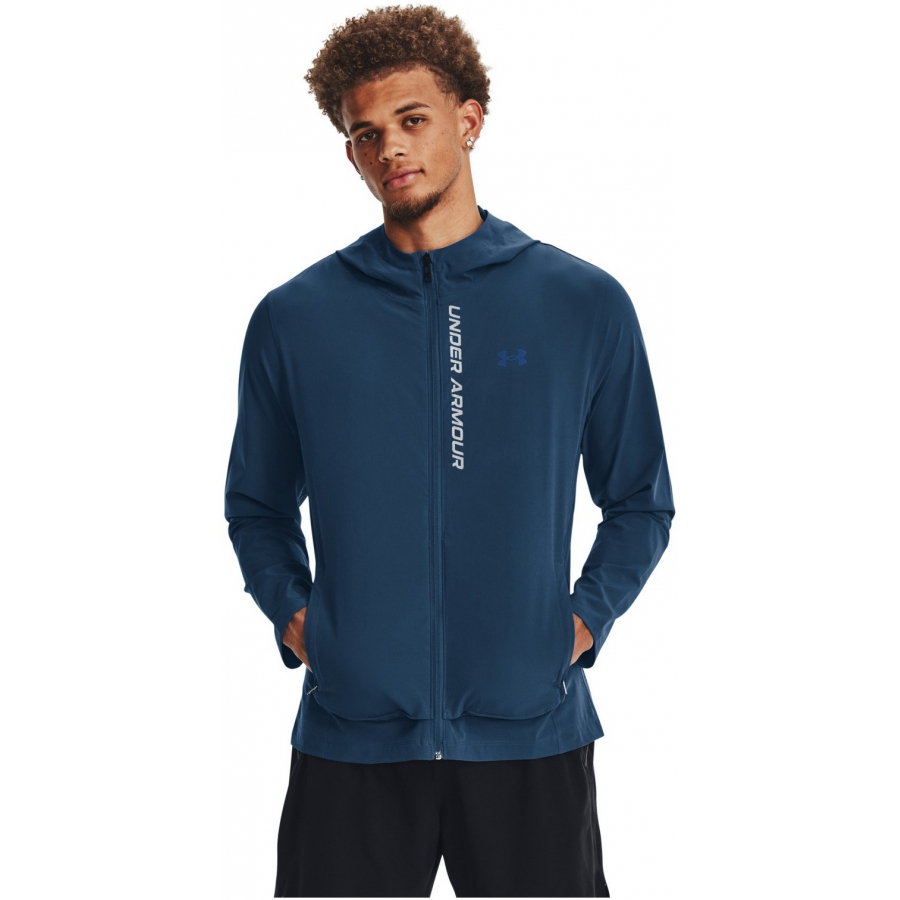 

Ветровка мужская Under Armour 1376794-426 синяя S, Синий, Outrun The Storm Jacket