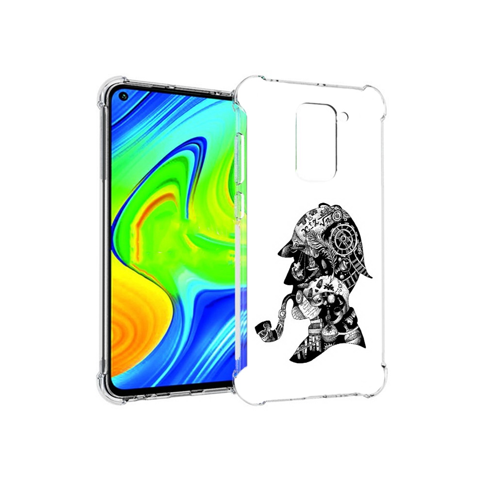 

Чехол MyPads Tocco для Xiaomi Redmi Note 9 мужчина с трубкой абстракция (PT150805.258.488), Прозрачный, Tocco