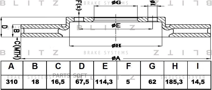 

Bs0397_диск Тормозной Задний Lexus Gs 3.0/4.3/4.6 05> Blitz арт. BS0397