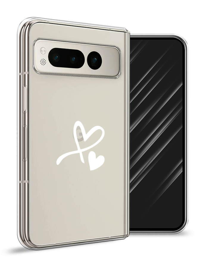 

Чехол Awog на Google Pixel Fold "Сердечко минимализм", Белый, 271850-1