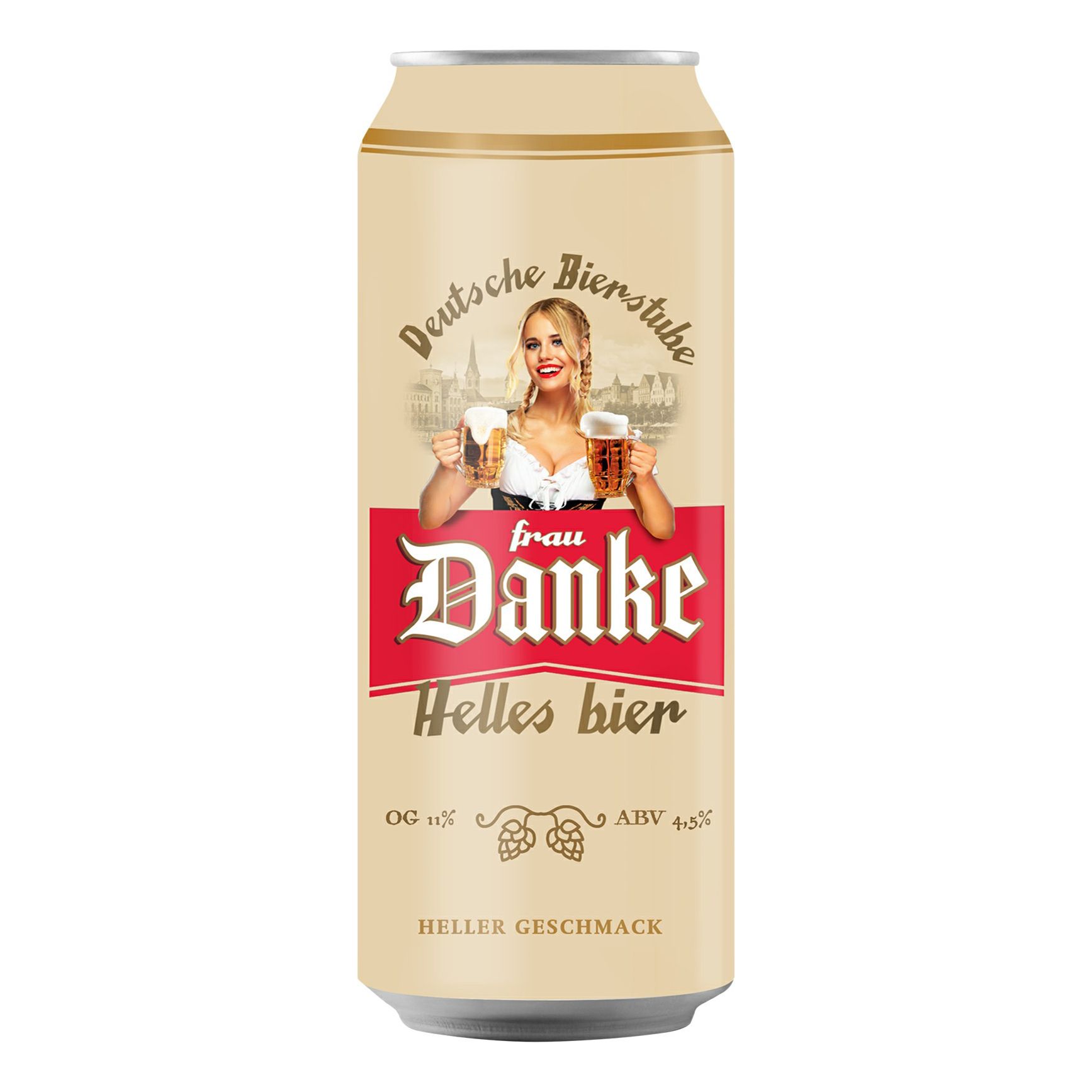 

Пиво Frau Danke светлое фильтрованное пастеризованное 4,5% 0,45 л