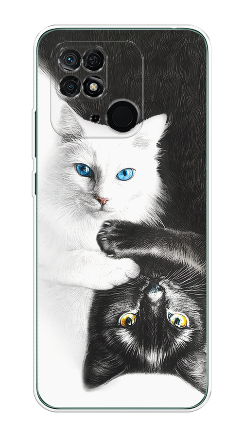 

Чехол Homey на Xiaomi Redmi 10C "Коты Инь-Янь", Черный;белый;голубой, 313450-1