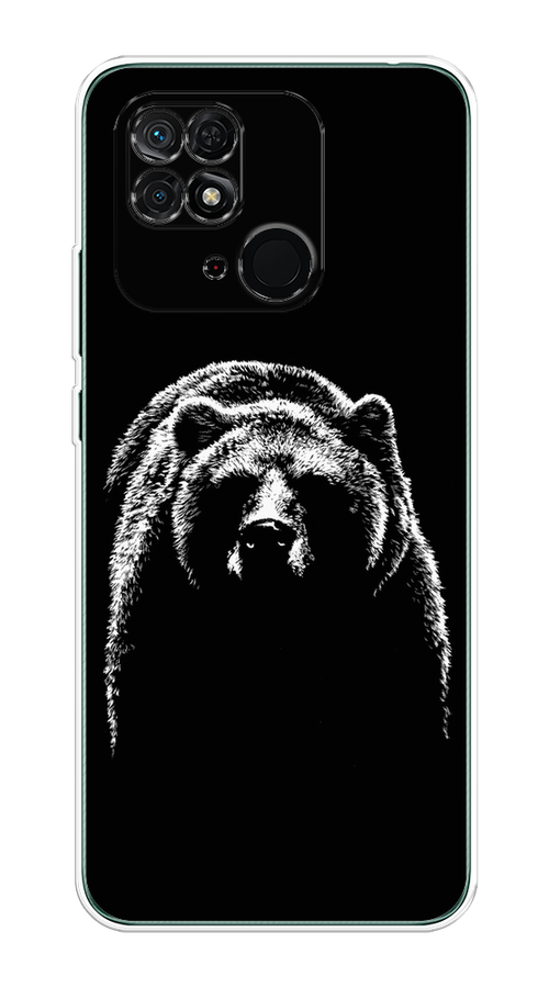 

Чехол Homey на Xiaomi Redmi 10C "Медведь в ночи", Белый;черный, 313450-1