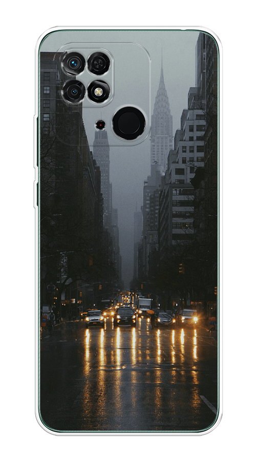 

Чехол Homey на Xiaomi Redmi 10C "Дождливый Нью Йорк", Черный;серый, 313450-1