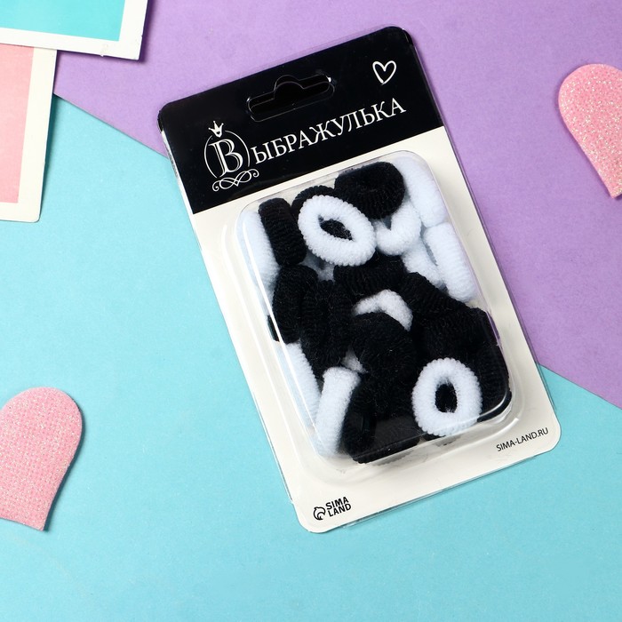 

Резинка NoBrand 3957462-6p черная/белая, 30 шт, Черный;белый