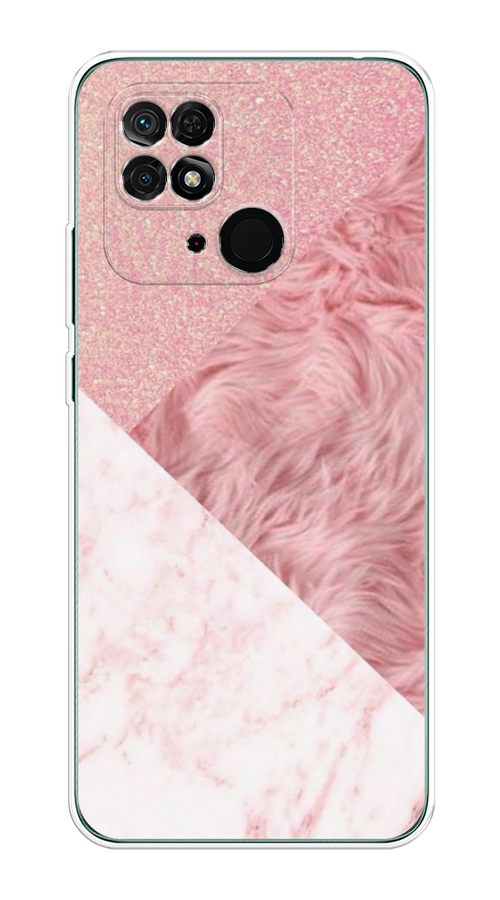 

Чехол Homey на Xiaomi Redmi 10C "Текстурные треугольники", Розовый;белый, 313450-1