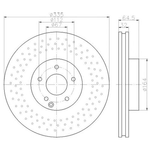 

Тормозной диск передний Hella 8dd355115011 для Mercedes S-CLASS C216,W221
