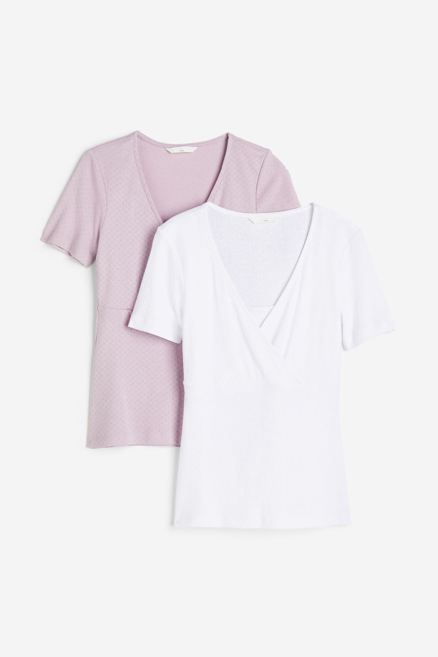 Комплект футболок женских H&M 1116423002 фиолетовых M (доставка из-за рубежа)