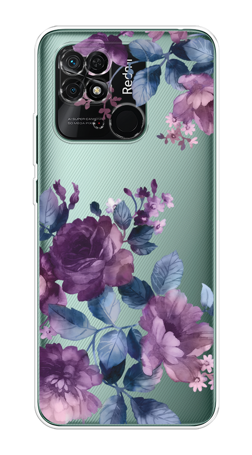 

Чехол Homey на Xiaomi Redmi 10C "Purple Blossoms", Синий;фиолетовый, 313450-1