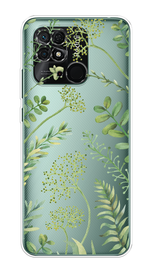 

Чехол Homey на Xiaomi Redmi 10C "Green Leaves", Зеленый;прозрачный, 313450-1