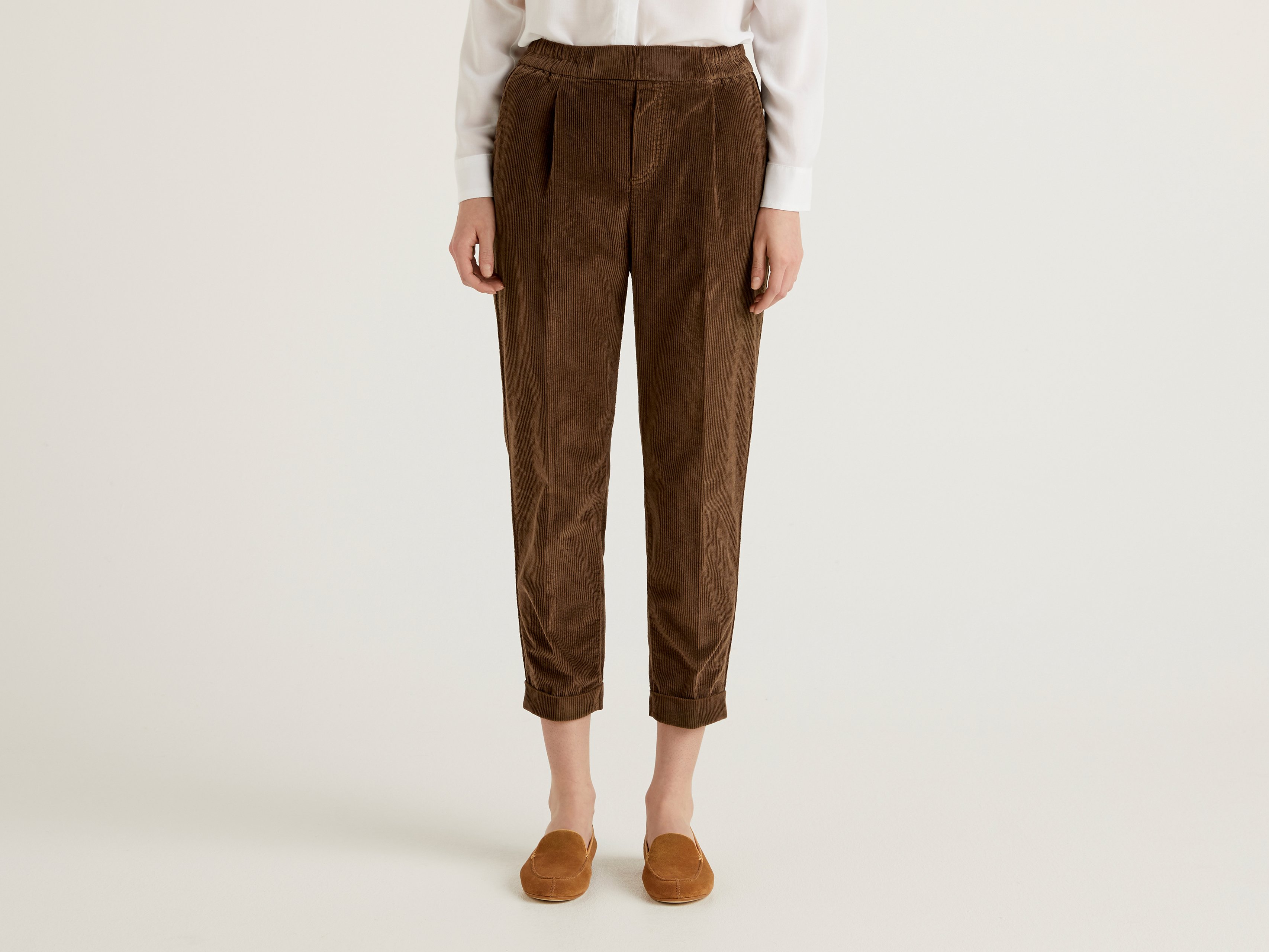 

Брюки женские United Colors of Benetton 21A_4HA2556K4 коричневые XL, 21A_4HA2556K4