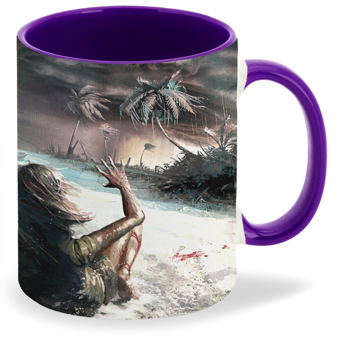 

Кружка CoolPodarok dead island Девушка закрывается Зомби, dead island Девушка закрывается Зомби