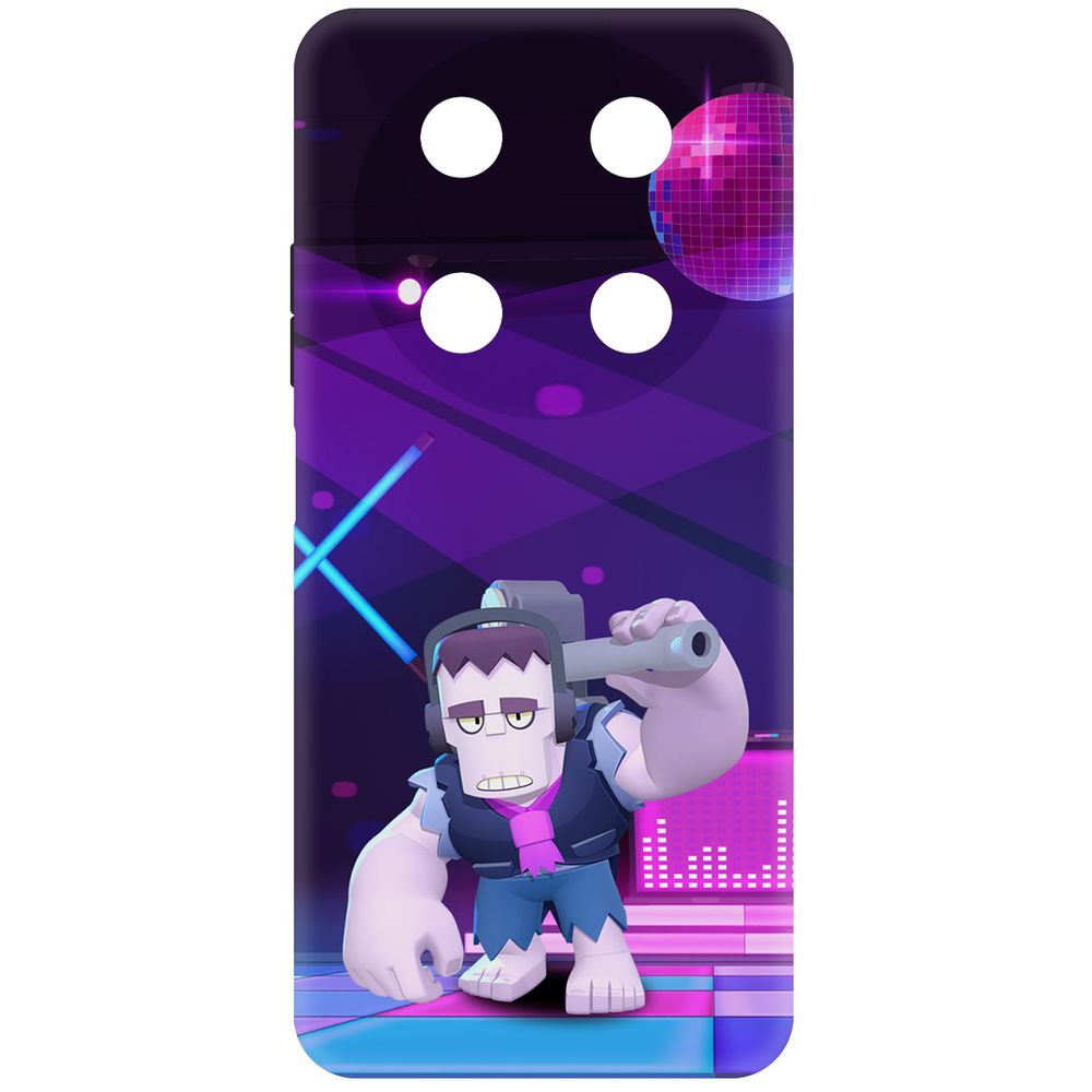 

Чехол-накладка Krutoff Soft Case Brawl Stars - Фрэнк для ITEL RS4 черный