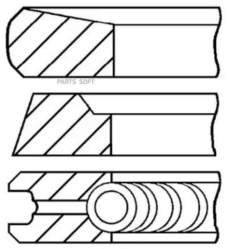 

08-436107-00_кольца поршневые d89 +0.5\ Nissan Pathfinder 2.5 YD25DDTi 05>