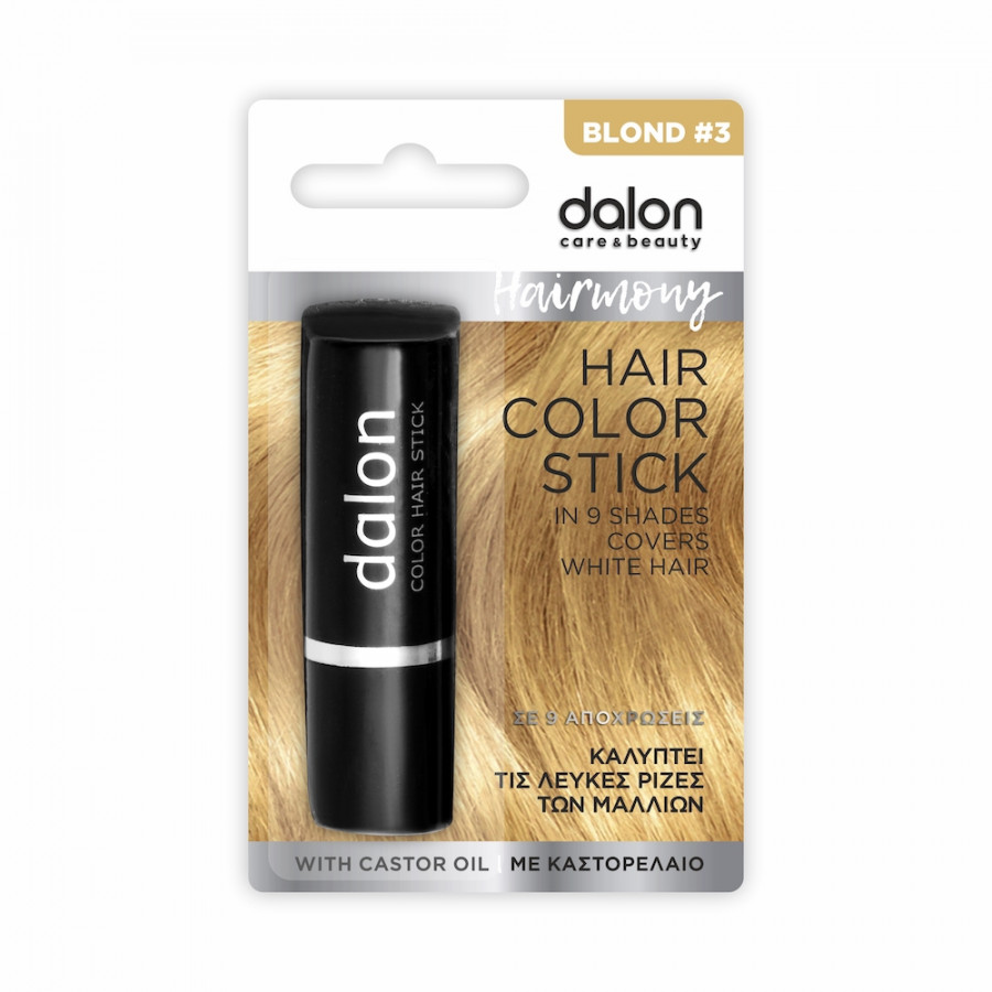 Краска-стик для волос Dalon Hairmony Hair Color Stick с маслами, тон 3 Blond, 30 мл краска стик для волос dalon hairmony hair color stick с маслами тон 2 dark brown 30 мл