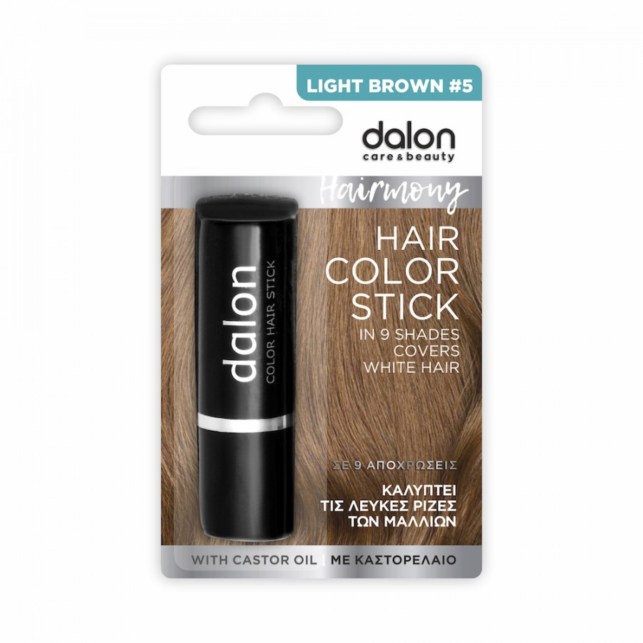 Краска-стик для волос Dalon Hairmony Hair Color Stick с маслами, тон 5 Light Brown, 30 мл beautydrugs стик тональный с ухаживающими ингредиентами 1 fresh glow cc stick 6 3 г