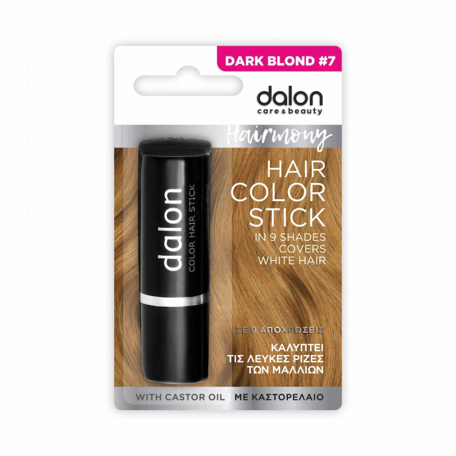 Краска-стик для волос Dalon Hairmony Hair Color Stick с маслами, тон 7 Dark Blond, 30 мл краска стик для волос dalon hairmony hair color stick с маслами тон 2 dark brown 30 мл