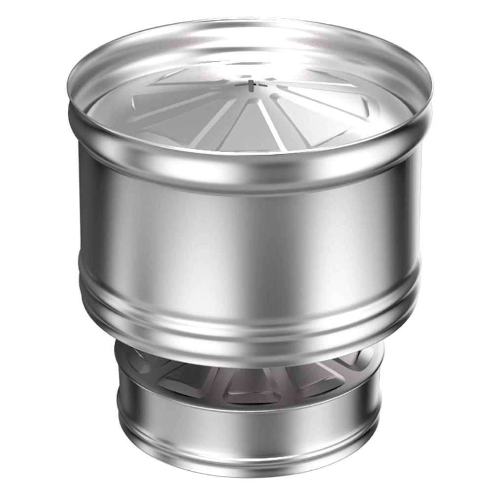 

Оголовок для дымохода сэндвич Flue Line с дефлектором d210х150 мм 0,5 мм + матовая 0,5 мм, Серый
