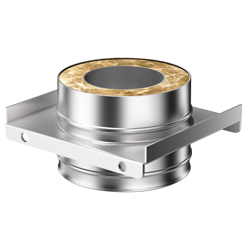 

Опора для дымохода сэндвич Flue Line d210х150 мм 1,0 мм (конденсат), Серый