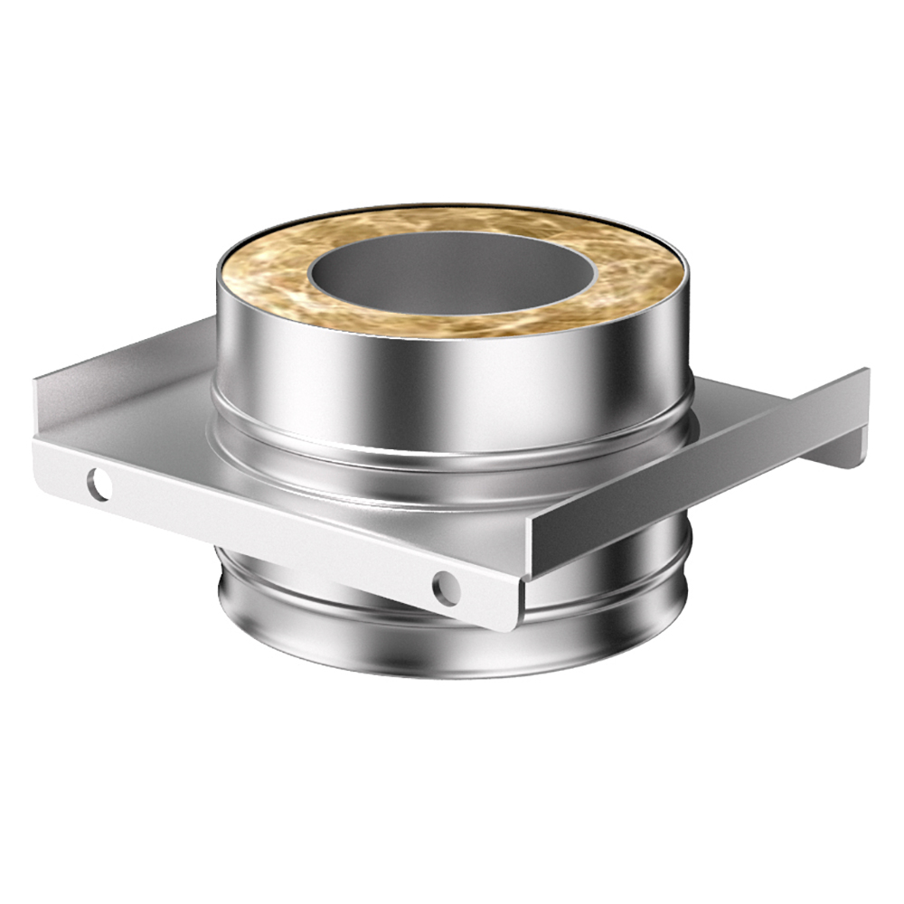 

Опора для дымохода сэндвич Flue Line d210х150 мм оцинкованная сталь 1,0 мм (конденсат), Серый