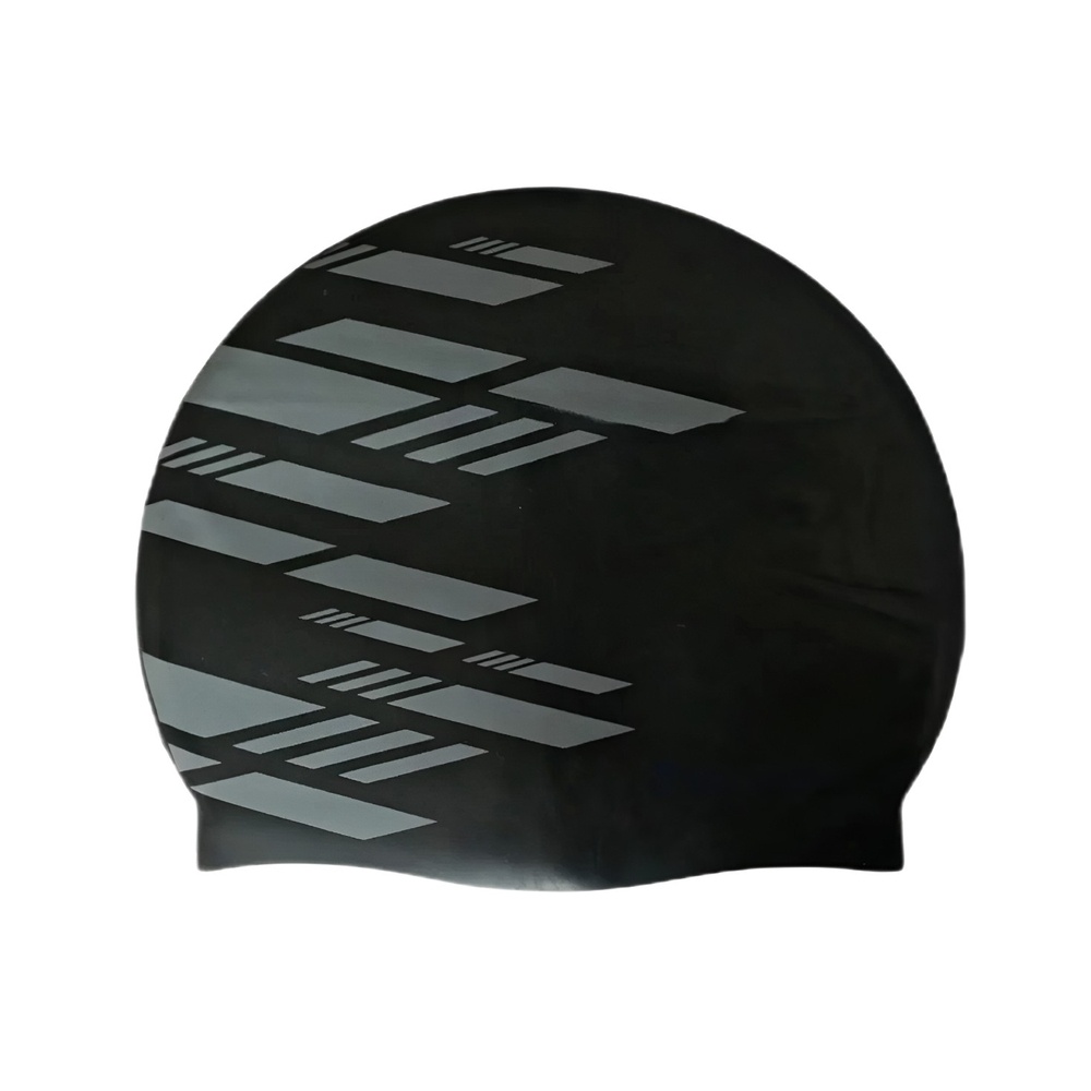 Шапочка для плавания Elous BIG Line EL0011, силикон, черно-серая (УТ-00001206)