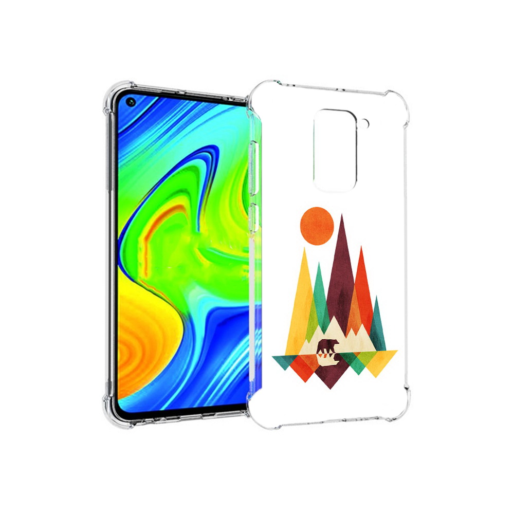 Чехол MyPads Tocco для Xiaomi Redmi Note 9 нарисованные горы с медведем (PT150805.258.506)