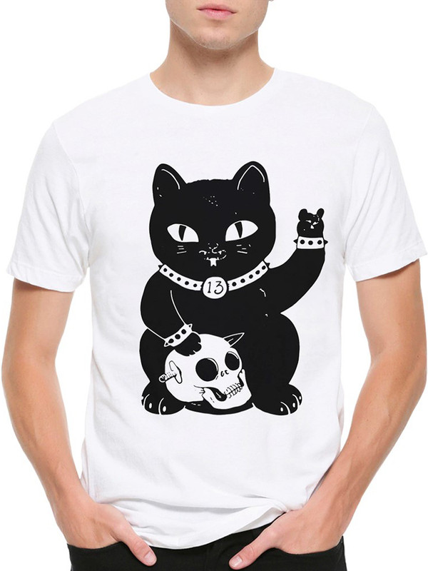 

Футболка мужская DreamShirts Studio Рок Котик Манеки-неко / с котом / белая S, Белый, Рок Котик Манеки-неко / с котом /