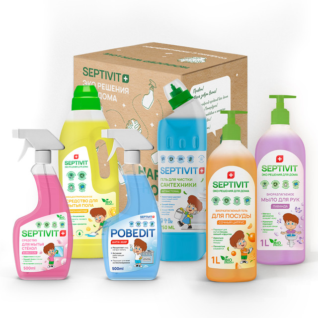 

Промонабор чистящих средств для уборки дома Septivit Premium Happy Home 3