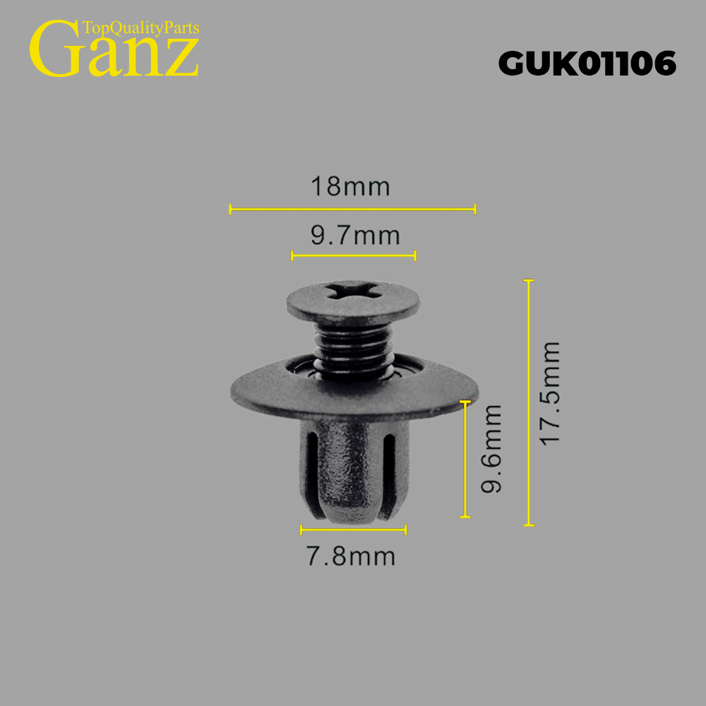 GANZ 'GUK01106 Клипса универсальная GANZ GUK01106 10шт