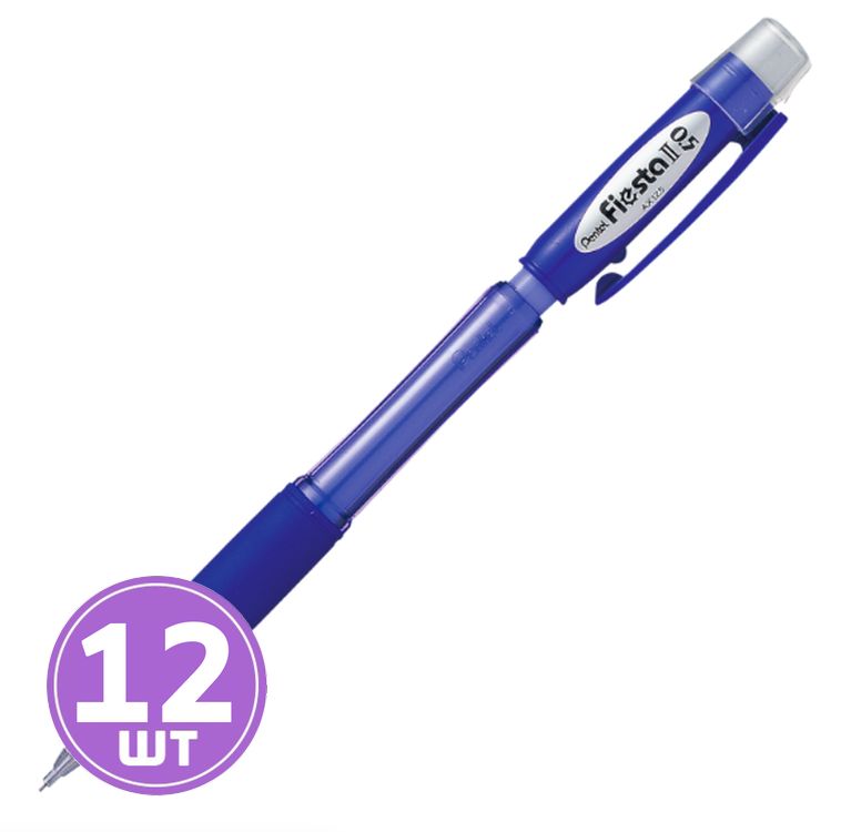 

Карандаш автоматический Pentel Fiesta II синий корпус, 0,5 мм, 12 шт.