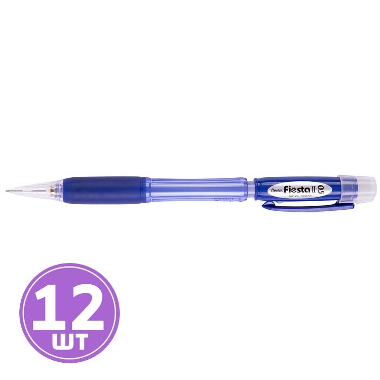 

Карандаш автоматический Pentel Fiesta II синий корпус, 0,7 мм, 12 шт.