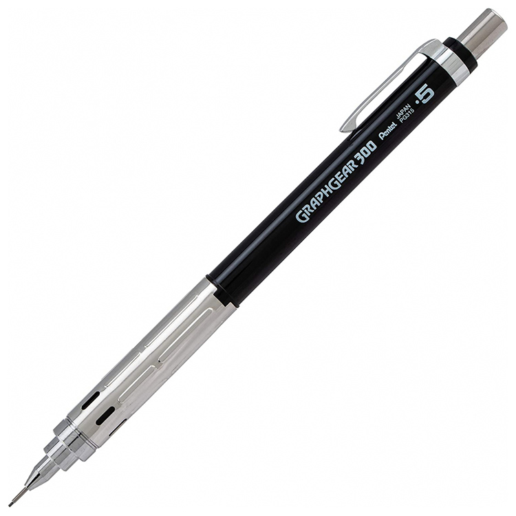 

Карандаш автоматический Pentel GraphGear 300, 0,5 мм, Серый